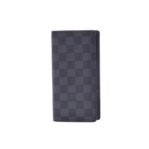 Louis Vuitton Graphite Black Portefeuille Wallet Brazza Long